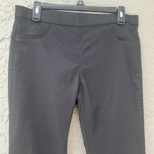 H&M pull up black wax back pockets jeggings size 12